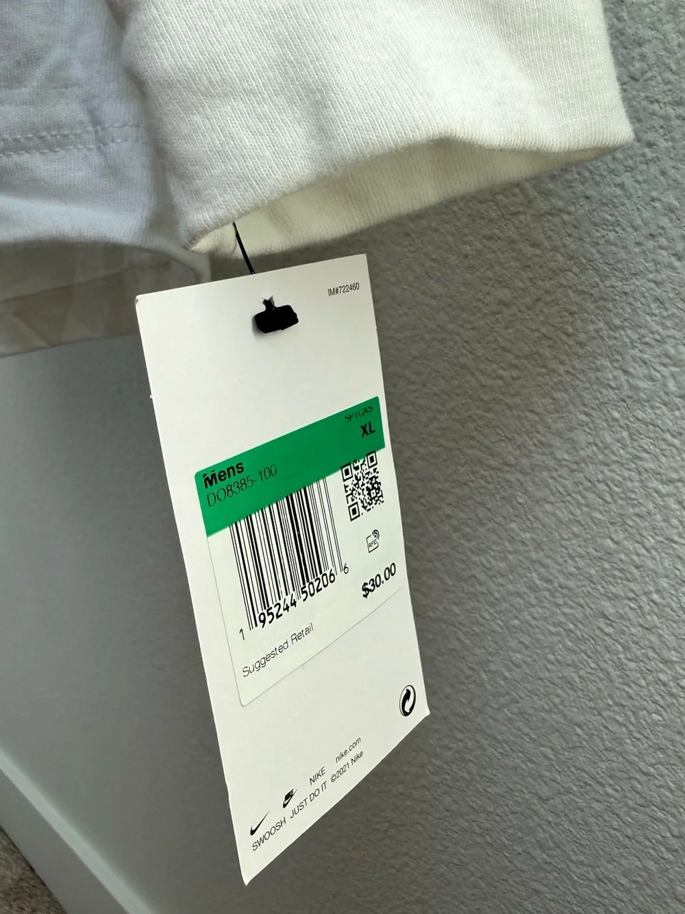 NWT Nike Men’s White Long Sleeve Logo T-Shirt Size XL
